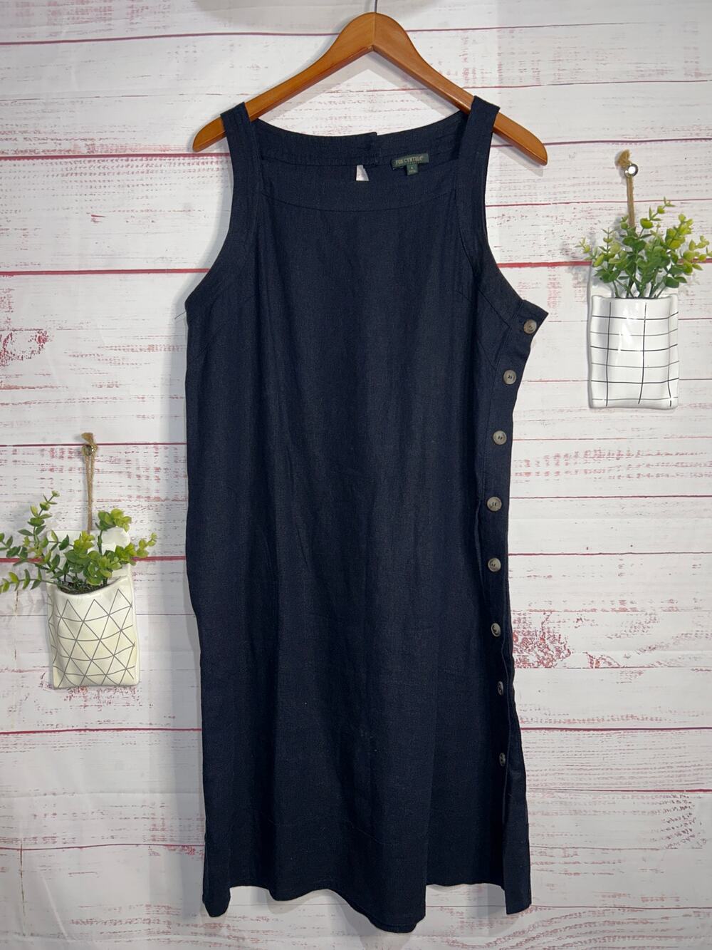 For Cynthia Women's Linen Blend Dress Size Large